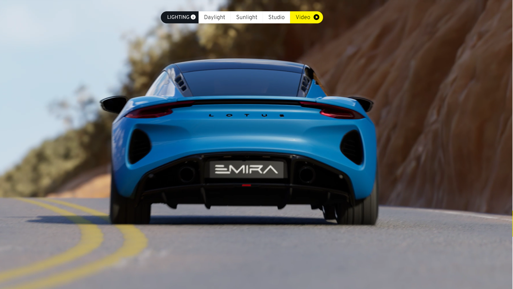 Video - Lotus Emira online configurator with video & motion